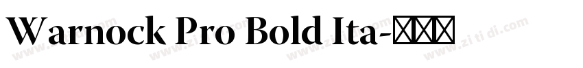 Warnock Pro Bold Ita字体转换
